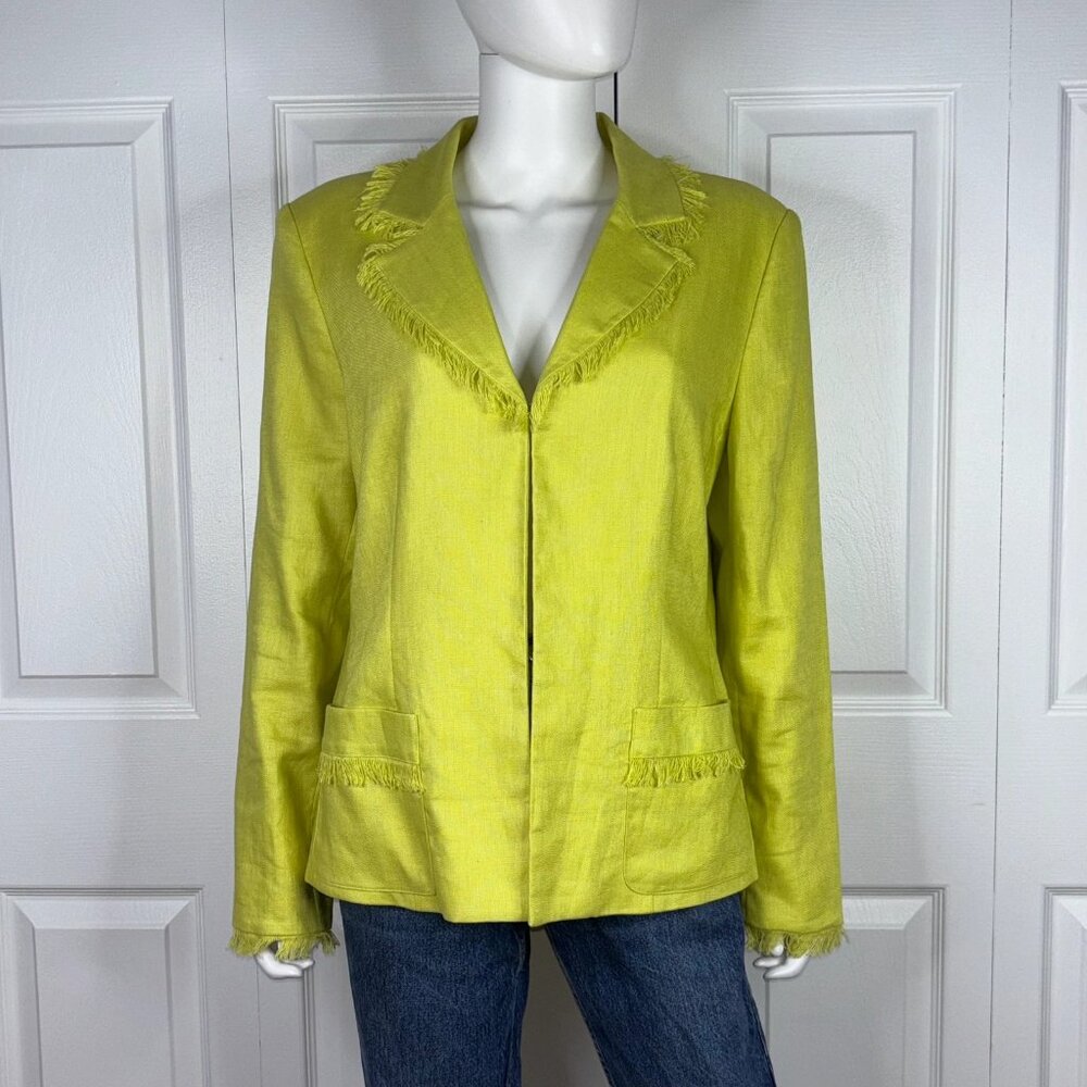 BIANCA NYGARD women's  linen blazer size 14 LIKE NEW!!